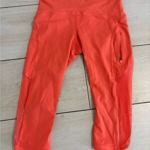 Lululemon Athletica Fiery Orange Leggings